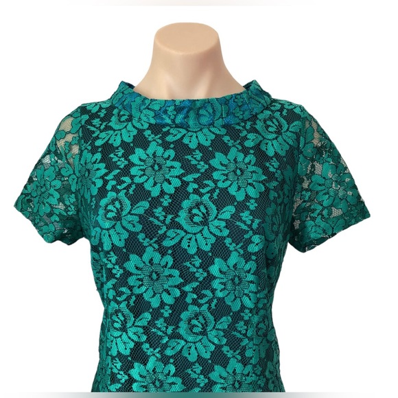 🌿 TARGET 🌿 short sleeve green lace dress size 12 - Picture 2 of 7